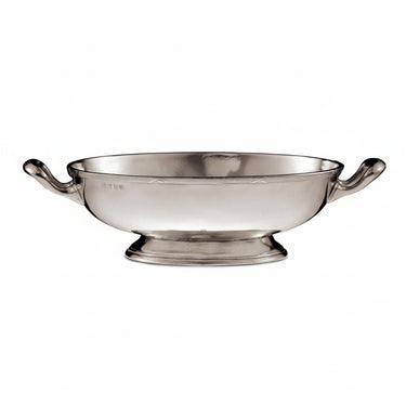 Cosi Tabellini Andrea Doria Schale oval mit Fuss zinn 33x24x10cm