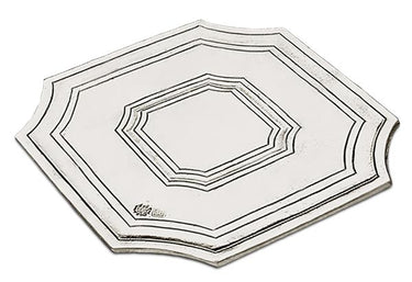 Cosi Tabellini Arezzo Untersetzer fuer Glaeser aus Zinn 9 x 9 cm