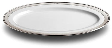 Cosi Tabellini CONVIVO
Servierteller oval – elegante Keramikplatte mit Zinnrand im klassischen italienischen Stil