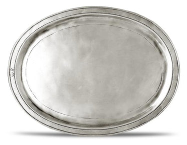 Cosi Tabellini Serviertablett ORVIETO aus Zinn oval