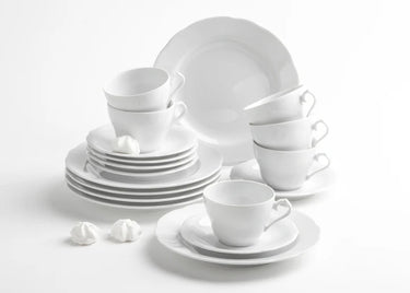 Kahla Porzellan Rosella Kaffeeservice 18tlg. weiß oder Zwiebelmuster - Made in Germany - Kahla Porzellan Rosella Kaffeeservice 18tlg. weiß oder Zwiebelmuster | Kaffeeservice Kahla Porzellan - exklusiv und hochwertig | SmacoGlas