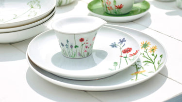Kahla Porzellan Five Senses Action Wildblume Butterdose - Made in Germany - Kahla Porzellan Wildblume Butterdose | Butterdose Kahla Porzellan - exklusiv und hochwertig | SmacoGlas