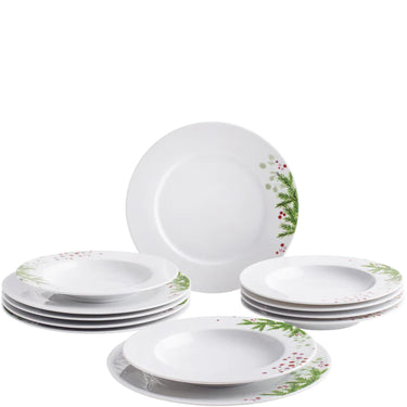 Kahla Porzellan Aronda Hello Winter Tafelservice 6 Personen - Kahla Porzellan Aronda Hello Winter Tafelservice 12tlg. 6 Personen | Kahla Porzellan - exklusiv und hochwertig | SmacoGlas