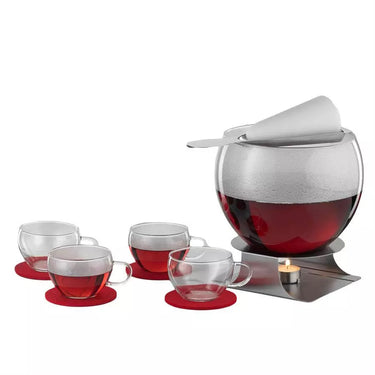 Feuerzangenbowle Set mit Tassen 11 tlg. - Feuerzangenbowle Set | Glas Bohemia Selection - exklusiv und hochwertig | SmacoGlas
