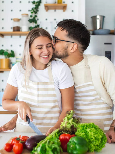 gemeinsam gesunde Rezepte zum Kochen und dem passendem Geschirr