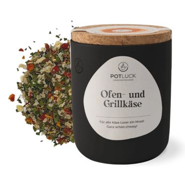 Premium Ofen- und Grillkäse-Gewürz - made in Germany - Ofen- und Grillkäsegewürz |  Potluck - exklusiv und hochwertig | SmacoGlas