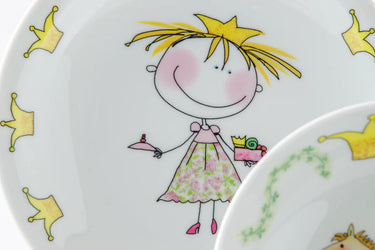 Kahla Kids Kindergeschirr Set Kahla Porzellan Märchenprinzessin 3 tlg. KAHLA Kids - Kahla Porzellan Märchenprinzessin 3 tlg. Kinderset - Kindergeschirr |  Kahla Porzellan - exklusiv und hochwertig | SmacoGlas