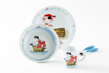 Kahla Kids Kindergeschirr Set - Kahla Porzellan Schatzpirat 3 tlg. KAHLA Kids - Kahla Porzellan Schatzpirat 3 tlg. Kinderset KAHLA Kids - Kindergeschirr |  Kahla Porzellan - exklusiv und hochwertig | SmacoGlas