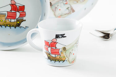 Kahla Kids Kindergeschirr Set - Kahla Porzellan Schatzpirat 3 tlg. KAHLA Kids - Kahla Porzellan Schatzpirat 3 tlg. Kinderset KAHLA Kids - Kindergeschirr |  Kahla Porzellan - exklusiv und hochwertig | SmacoGlas