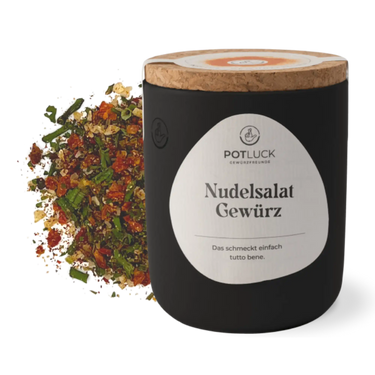 Premium Gewürz für italienischen Nudelsalat - made in Germany - Nudelsalat Gewürz |  Potluck - exklusiv und hochwertig | SmacoGlas