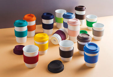 Kaffeebecher To Go - Kahla Porzellan Fillit To Go Becher 270 ml🥤 - Kahla Porzellan Fillit To Go Kaffeebecher 270 ml | To Go Becher Kahla Porzellan - exklusiv und hochwertig | SmacoGlas